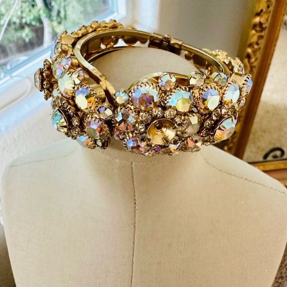 🔥 Vintage Juliana Aurora Borealis Rhinestone Bracelet - Picture 5 of 17